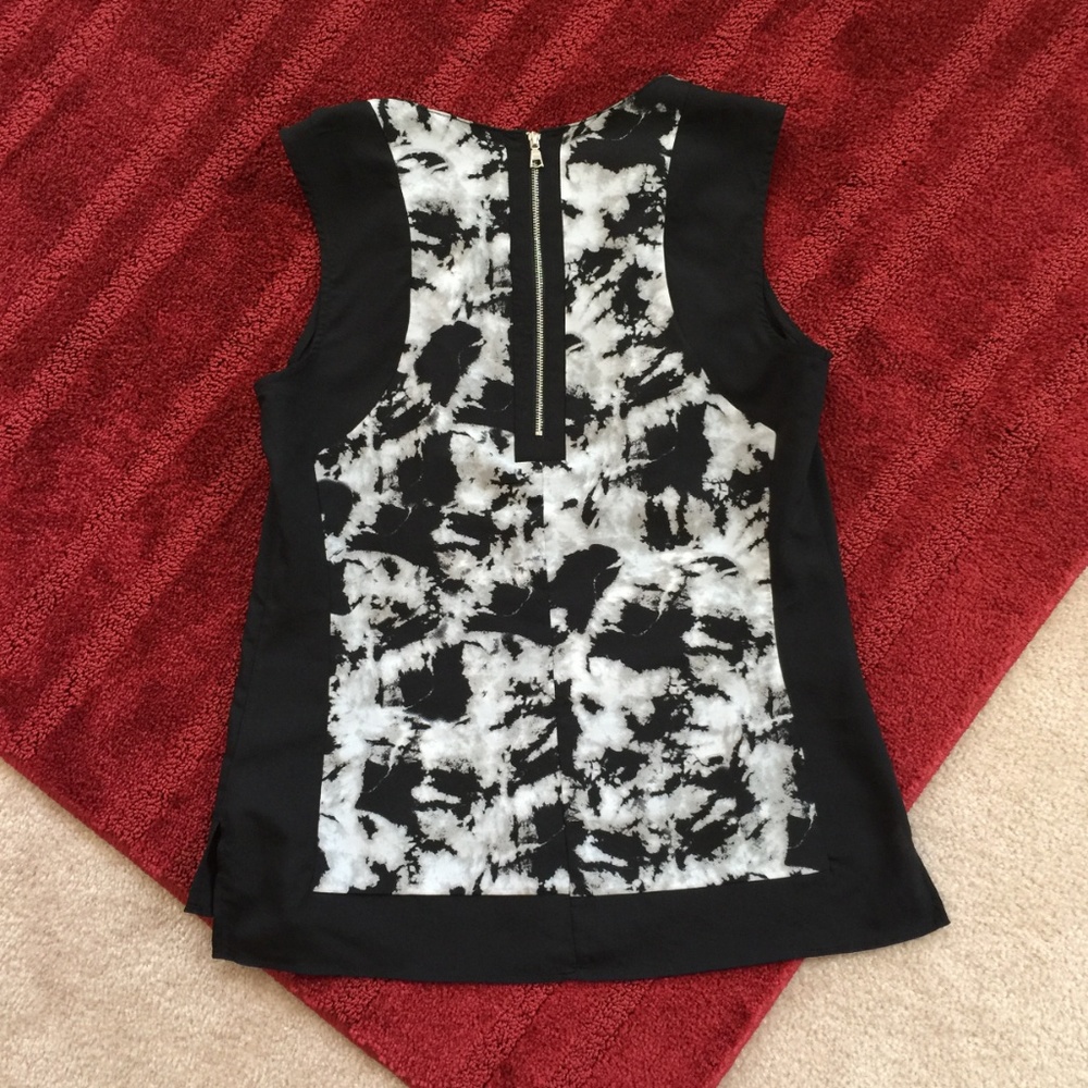 Cynthia Rowley XS Tank Back Zipper Abstract Print - Picture 5 of 8